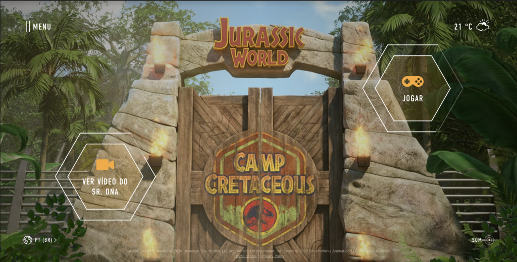 O site interativo Jurassic World: Acampamento Jurássico está no ar!