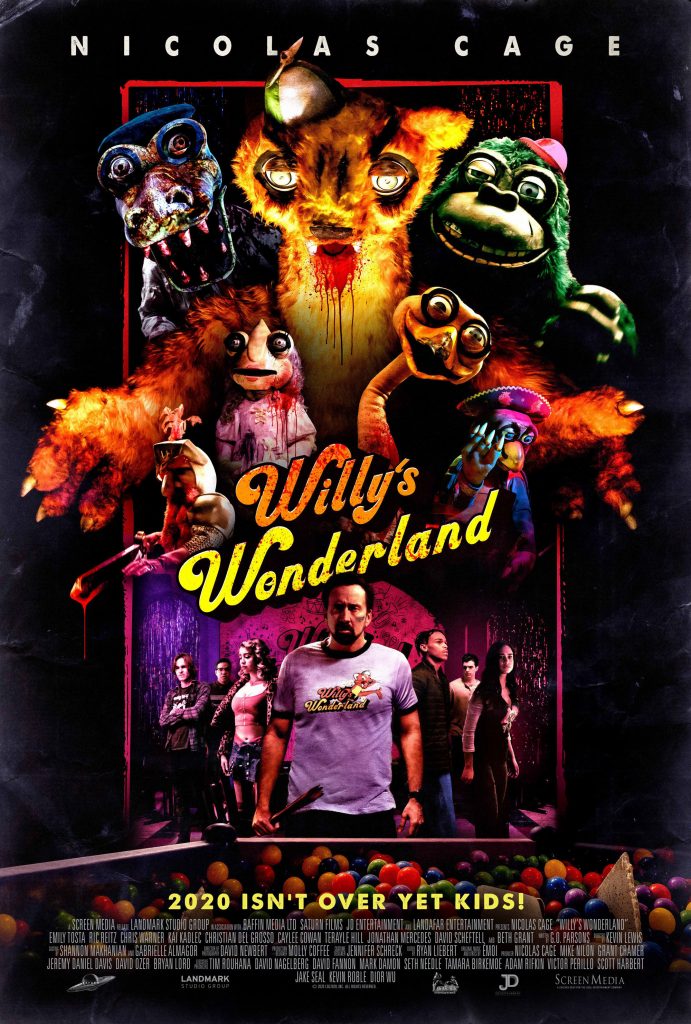 Nicoles Cage Enfrenta Animatrônicos Bizarros em "Willy's Wonderland"